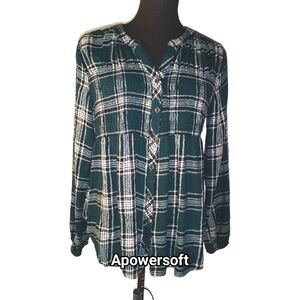 Green Plaid Top (0093)